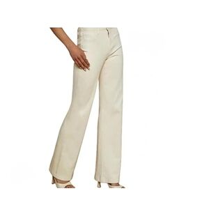 L'AGENCE Wide Leg Coated Pants, Style Clayton, French Vanilla Color